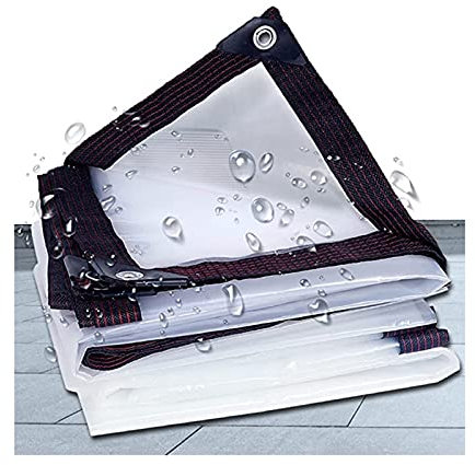 ZLYWE Plane Transparent Mit ÖSen Plane Wasserdicht PVC-Kunststoffplane Reißfest Für Balkonzelt Mit Baldachin für den Garten (1.8x4m)