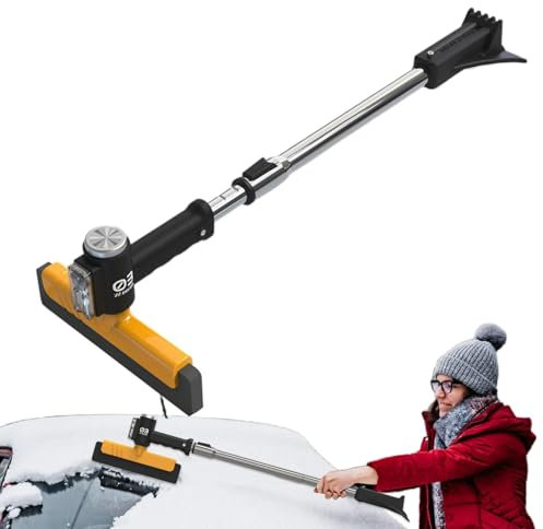 Rascador de nieve, herramienta de raspador de hielo, fácil de usar, resistente, 63-95 cm, para automóviles, camiones