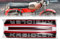 BISOMO Tank Aufkleber Kreidler Schriftzug in Schwarz-Rot, Komplett-Bogen mit 3 Stickern, Links, rechts, Oben, Länge 410mm