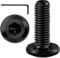 Wavanta 20Pcs M6 Bolts, M6 x 20mm Flat Head Hex Socket Cap Screws Bolts, 304 Stainless Steel Furniture Bolt Full Thread, Black Oxide, with Hex Key