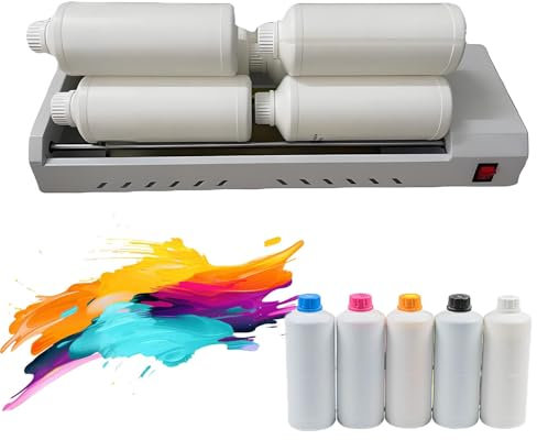 MiBoce Shaker De Pintura De Bricolaje Eléctrico, Estampado De DTF, Puede Contener 6 Botellas De Tinta 1L (Incluidas 500 Ml De Botellas Pequeñas), para Botellas De Tinta Cilíndrica, Pintura, Acuarela