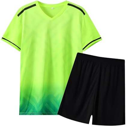 Fiohiros Fußball Trikot Kinder Fußball Jersey Mit Sportoberteil & Shorts | Ideal Für Fußball, Basketball, Laufen & Sportaktivitäten. Schnelltrocknender Atmungsaktiver Stoff und Schweißableitend