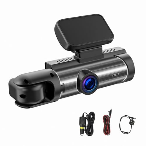 Drivevu Dashcam 2.0, Doppellinse mit Weitwinkel, Nachtsicht, Bewegungserkennung und 24-Stunden-Parküberwachung (Vorderseite + Rückseite)