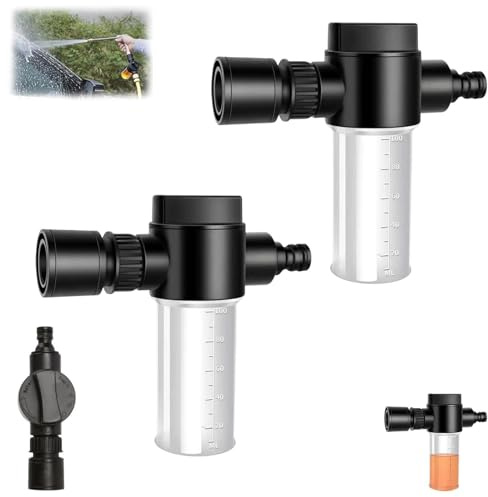 Spruzzatore Per Tubo Da Giardino, Confezione da 2 Irrigatore Per La Distribuzione Di Fertilizzante Liquido, Ugello Regolabile Per Tubo Con Dispositivo Di Spruzzatura Graduato, accessoris Per Tubi