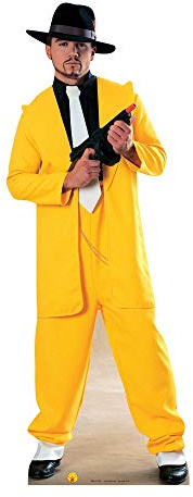 Star Cutouts SC212 Yellow Suit Gangster Lifesize Cardboard Cutout 183cm – Great Gatsby 1920s Party Decoration, Roaring Twenties Speakeasy Display & Photo Booth Prop