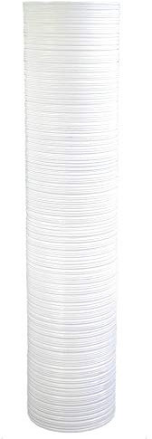 Leewadee Große Deko Bodenvase Für Dekozweige, Hohe Standvase Für Pampasgras, Design Holzvase, 85 cm, Weiß