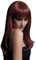 Smiffys Fever Kollektion, Sienna Perücke, Dunkel Kastanienbraun, Lang gefedert mit Pony, 66cm / 26in