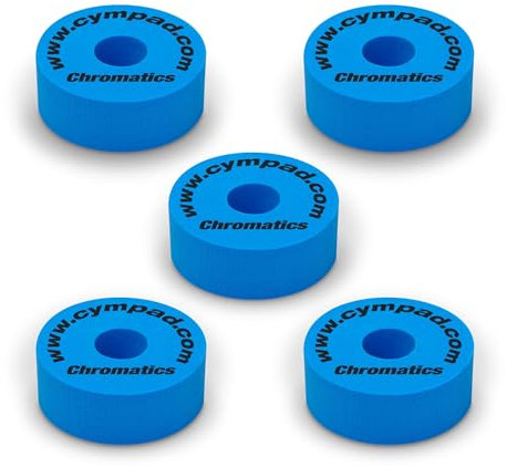Cympad Blu Chromatics Foam Cymbal Pad Set - Rondelle in schiuma a memoria di forma ad alta densità per migliorare il suono e la durata, adatte a tutti i supporti per piatti - 40/15mm
