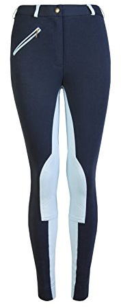 GS Equestrian Women's Kerry Jodhpurs, Black/Grey - 28-Inch