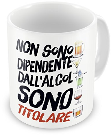 iMage Tazza Mug Alcol dipendente birra - Divertenti