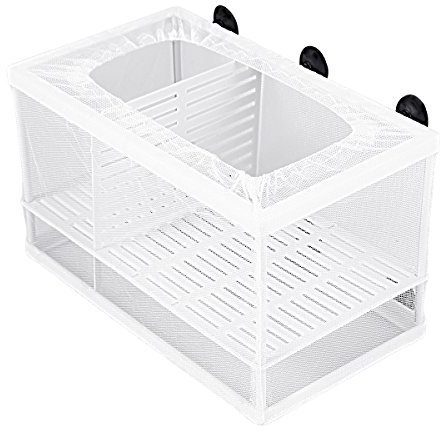 UEETEK Fish Breeder Net Fry Hatchery Incubator with Suction Cup for Aquarium(Random Color)