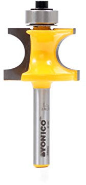 Yonico 13193q 1/2-Inch Bead Bullnose Bead Router Bit 1/4-Inch Shank