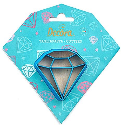 Decora 0255055 AUSSTECHER AUS KUNSTSTOFF DIAMOND 2-TLG, Hellblau