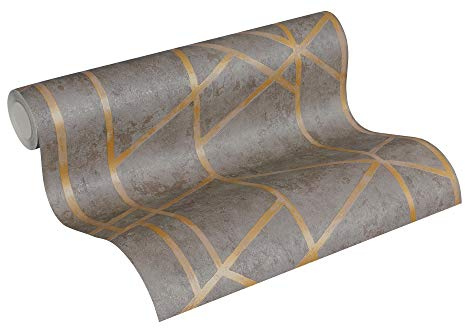 A.S. Création Livingwalls Vliestapete Metropolitan Stories Francesca Milano Tapete geometrisch grafisch 10,05 m x 0,53 m grau metallic Made in Germany 369281 36928-1