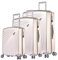 ABISTAB VERAGE Kinetic 4-Doppel-Rolle Kofferset, TSA, erweiterbar, leicht, ABS/PC Trolley-Set 3 teilig S-M-L, große Hartschalen-Koffer mit Handgepäck, Champagner
