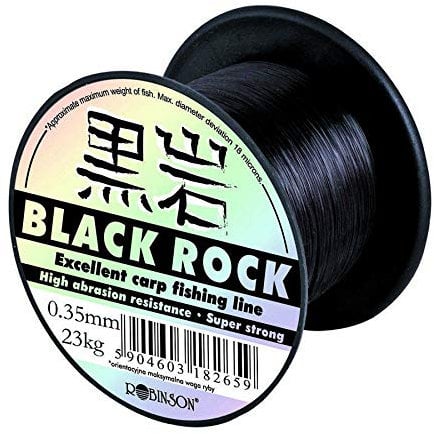 Robinson Angelschnur Black Rock Karpfenschnur Monofile 600m Spule (0,35mm / 23kg)