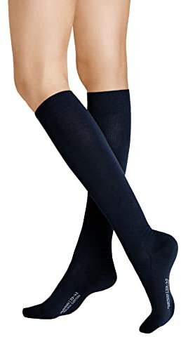 Hudson Damen Kniestrümpfe Relax Cotton wärmend Marine 0337 39-42