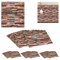 40 x Wandpaneele, selbstklebend, zuschneidbar, 3D Paneele, Wandverkleidung Steinoptik, PE, 77x70 cm, Steinpaneele, bunt