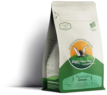 Rabbit Hole Hay - Ultra Premium Mountain Grass for Small Pets - 4 oz - Hand-Sorted Freshness