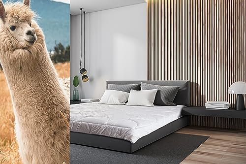 Merino Wool Luxuriöse Alpaka-Wolle Bettdecke Mittleres Gewicht Natürlich All Year/Seasons Hypoallergen Alpaca Duvet (140 x 200 cm)