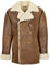 House of Leather Herren Echt Schaffell Jacke Doppelt Gebrüstet Erbsenmantel Reefer Theo Cognac XL