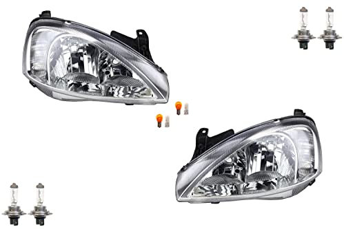 Johns, passend für Opel Corsa Scheinwerfer C 00-03 mit Leuchtmitteln Set links & rechts