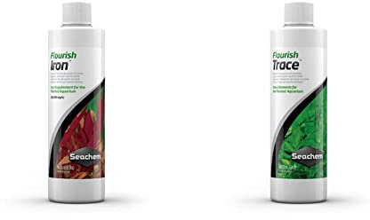 Seachem Flourish Iron- Ferro per acquari di Acqua Dolce - 250 ml & Flourish Trace - Microelementi supplementari per acquari d'acqua dolce - 250 ml