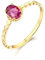 Verlobung Ring Frauen, Wedding Ring Diamond 18 Karat Gold Oval Ringe Turmalin 0,54ct Eheringe Schmuck Geschenke