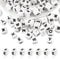 BEEFLYING 20 Pieces White Cube Letter Silicone Beads 12mm Square Dice Alphabet Initial Large Hole Loose Spacer for Bracelet Necklace Jewelry Making Decoration (Letter E)