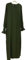 JINLLC Damen Gebetskleid Ramadan islamische muslimische Kleidung Lange Ärmel Abaya Kleid Einfarbig Türkischer Robe Dubai Outfits, armee-grün, Small