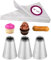 Churro Bags and Tips Set,3 French Star Piping Tips for Eclairs & 20 Disposable Pastry Bags 18 inch