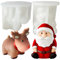 3D Moule Silicone De Noel,moule bougie noel Moule en Silicone Père Noël Moule À Savon en Silicone Bougie Moules Silicone pour Noël DIY Bougie Gâteau Fondant Savon Chocolat Bonbons, Décoration De Noël