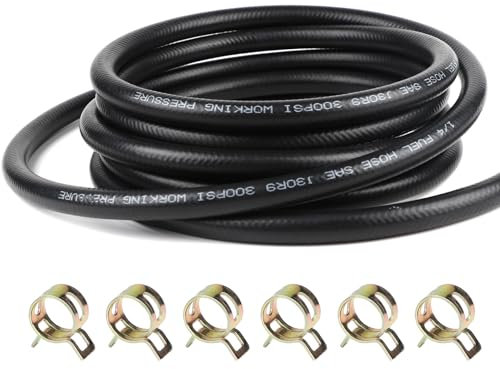 SWAWIS 3M Benzinschlauch 6mm ID Dieselschlauch Kraftstoffschlauch Benzinschlauch Hydraulikschlauch Gummischlauch Ölschlauch Kraftstoffleitung für Auto Traktor Motorrad kleine Motoren