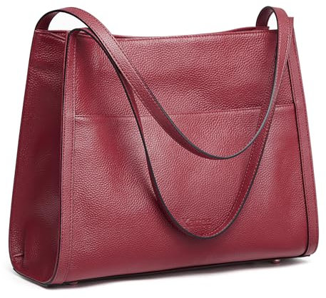 Kattee Echtleder-Tragetaschen für Damen Schultertaschen und Handtaschen aus weichem Leder
