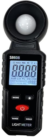 Colcolo Digitaler Lichtmesser-Tester, Luxmeter, 200.000 Lux-Messgerät für Innen- und Außenlichttester