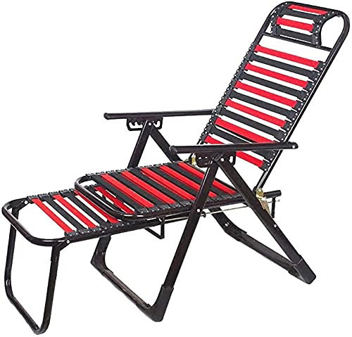 Loungers Recliner Sun Lounger Folding Elastic Rubber Band Balcony Garden Office Lunch Break Chair Outdoor Convenient Comfortable Breathable Adjustment