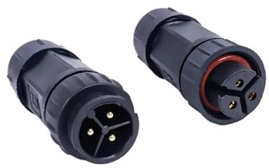 Qingqing Store M19-Kabelstecker, wasserdicht, IP68, 20 A, elektrischer Draht, abgedichtet, entflammbar, 2-polig, 3-polig, 4-polig, 5-polig, 6-polig, 7-polig, 8-polig, Lichtkabel-Stecker ( Size : 3 Pin