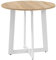 HOMCOM Mesa de Comedor Redonda para 4 Personas Mesa de Cocina Moderna con Tablero de Madera y Base de Acero Cruzada para Salón Ø80x75 cm Roble