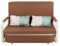 Mendler Schlafsofa HWC-M83, Schlafcouch Couch Sofa, Schlaffunktion Bettkasten Liegefläche, 130x185cm - Stoff/Textil braun