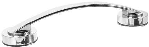 Wall Mounted Silver Suction Grab Bar for Bathrooms Safety Handrail for Elderly Easy Install Shower Handle for Stability