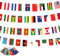 DKINY 15M Fahnen Wimpelkette für 2025 UEFA Champions League 50 Länderflaggen Wimpel Girlande 2025 UEFA Champions League Dekoration Fahnenkette Europäische Flaggen Bunting für Sport Spiele Haus Garten