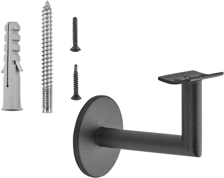 SOTECH 3 Stück Handlaufhalter CLASSIC Schwarz Höhe 67,8 mm Ausladung 67,5mm | für Handläufe mit Ø 45 mm Geländerhalterungen zur Wandmontage