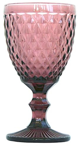 Ekilikua Home | Copa de Cristal 330 ml | Pack 6 Unidades | Set 6 Copas de Vino | Ideal para bodas, comuniones, celebraciones (Morado)