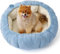 Lesure Katzenbett waschbar Katzen Bettchen - 63x63x20cm 2 in 1 Katzen Bett mit Zweiseitig Innenkissen Katzenschlafplatz für Katzen oder kleine Hunde, Blau
