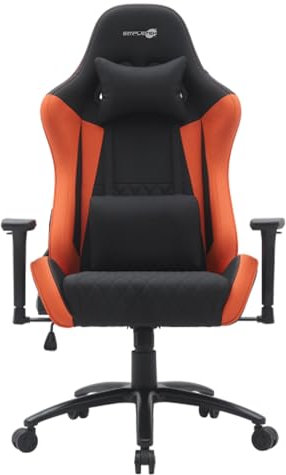 SIMPLETEK - Gaming Chair Office Armchair Desk Orange Black Adjustable