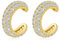 ALEXCRAFT Ear Cuff Gold Set Wasserfest Ohrklemme mit Zirkonia Ohrringe Ohr Conch Piercing Fake klemmen Clip On Earrings for Women