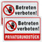 FLEXNOVA 2 Stück 30×20cm Privatgrundstück Schilder,Privatgrundstück Betreten Verboten Schild mit Löchern, Verbotsschild Aluminium Klein,Beschilderung,Hinweisschild für Durchgang Privat