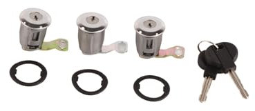 CMJAHU Kit de serrure de porte de voiture avec clés, compatible avec Partner for Citroën Berlingo Xsara Picasso 252522 9170 G3 9170 CW(3Pcs Lock Barrel)