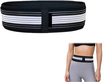 Azlanway Cintura Sacroiliaca Donna e Uomo, Fascia Fianchi Supporto per Sciatica Anca Si Joint Belt per Alleviare Sciatica, Dolori, Pelvici, Artrosi del Femore, Alla Schiena (Nero, L)
