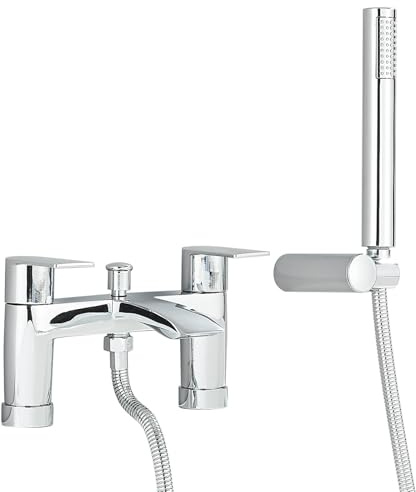 Robinets de baignoire avec fixation de douche, mitigeur de baignoire avec pommeau de douche, ensemble mitigeur de salle de bain, ensemble mitigeur de salle de bain douche, montage sur comptoir, rond